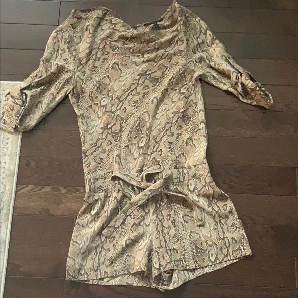 BCBG Silk, snakeskin romper
